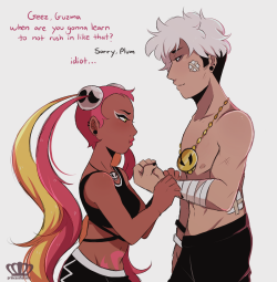 princessharumi:plumeria patching guzma up after fights is my