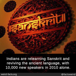 mindblowingfactz:  Indians are relearning Sanskrit and reviving