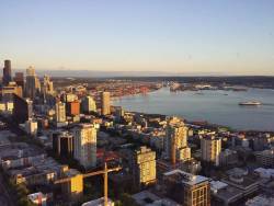 at the top of the space needle :)