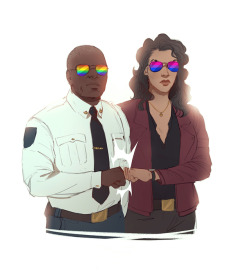 domirine:  day 9 - rosa diaz and raymond holt, brooklyn 99happy