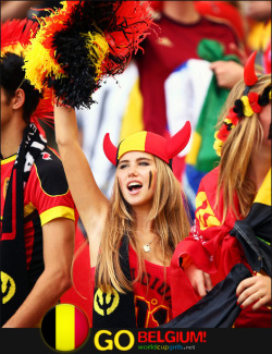 worldcup2014girls:  GO Belgium! Support Belgium VS USA, get your