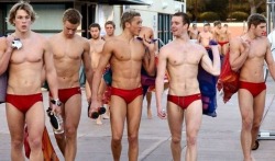 lixpex:  jockbrad:  http://jockbrad.tumblr.com/  None of them realized the Speedos were slowly brainwashing and transforming them. They only knew the Speedos made them feel intensely good and strong - like good jockboys. 