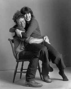 autumnsredglaze:Two legends. Tom Waits and Lilly Tomlin. Photo
