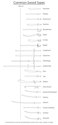 bookishgeekgirl:  primus-pilus:  http://the-8-elements.deviantart.com/art/Common-Sword-Types-290730689