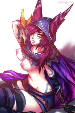 ebluberry: Fanart Friday - Xayah Voted by supporters at patreon