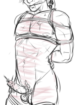 impendingbukkakke:  some sounding n bondage i guess