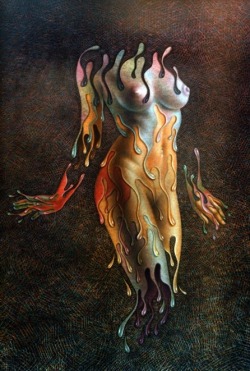 thepolychromeattic:  Melting Woman by Leon Alegria 
