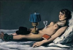 my-secret-eye:René Magritte, Le Nu Couche (The Reclining Nude),