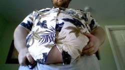 Trying on some of my button up shirts.  Kinda snug