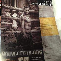 Thank u Devin for the calendar. Great cause! Calgary Fire Fighters