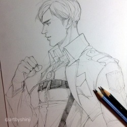 artbyshinji:  Erwin Smith (I didn’t use mechanical pencil this