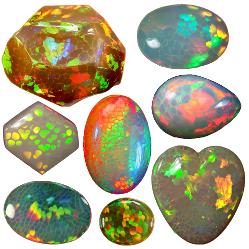 tenaflyviper:  18 Various Kinds of Opals   When most people think of an opal, they might think of a milky-colored stone containing a rainbow of stripes or flecks inside it.  What many people don’t know is that they are incredibly diverse in appearance,