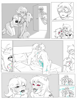 nsfw-pj:  First time doing a comic page! i think it turned out