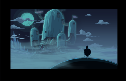 selected backgrounds from Ghost Fly art director - Nick Jennings
