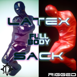 Just in! These  snug fitting 100% latex fully enclosed full body sacks will hug you  like no other. No openings, no breathing holes, no escape! By the talented Darkseal. Compatible in Poser 6  Check it!Latex Full Body Sackhttp://renderoti.ca/Latex-Sack