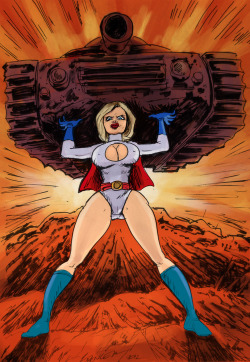 womanvs:  Power Girl by spencertoons  