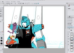 Work in progress part 3. Finally laid out the flat colors and