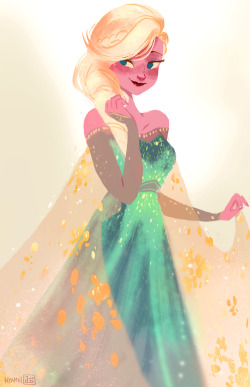 princessesfanarts:Elsa by hyamei
