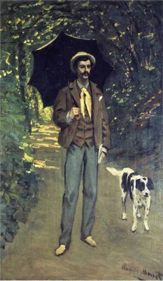 Monet: Victor Jacquemont holding a parasol but not a dog