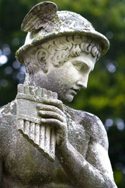 apollophile:  Statue of Hermes, Chatsworth House Gardens, Derbyshire,