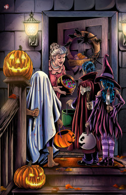 pixelated-nightmares: Halloween - Tricked/ Treats  by WiL-Woods