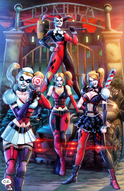 hzcolorartist:    Harley Quinn x 4Comisión para Jose Angel Aguilar