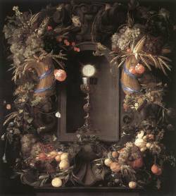 centuriespast:  HEEM, Jan Davidsz. de Eucharist in Fruit Wreath