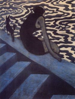 carnetimaginaire:   Léon Spilliaert, De Baadster (The Bathing