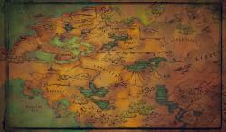 fuckyeahdnd:  World map from Bastion by Supergiant Games (i.e.