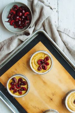 intensefoodcravings:  Cherry Pistachio and Almond Tarts | Hint