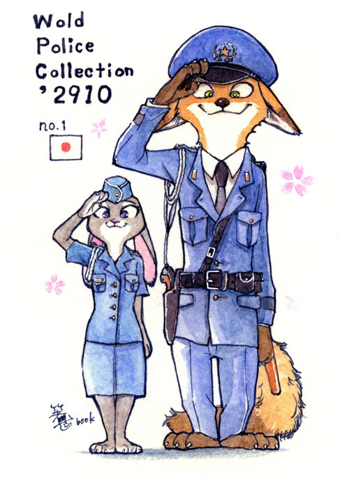 juantriforce042: World police collection By:   一膳   source: http://www.pixiv.net/member.php?id=302268 these artworks are awesome!  so Italian cops dress like fanzy Nazis? Cool, that style is too good to not be used!