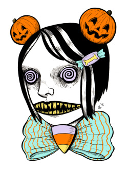 funnyskullgrin:  Some spooky little candy ladies for Halloween.