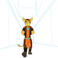 WIP - Ratchet on the Space Prison Drawin Ratchet cause I am a