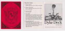 thequeenofbithynia:Dyke Deck by Cathie Opie