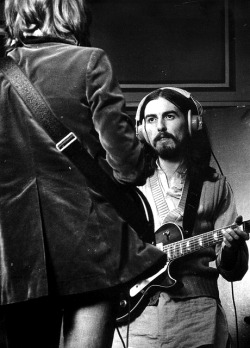 weinribs:George Harrison with Eric Clapton at Olympic Studios