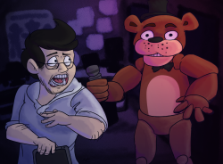 slushilanche:  Like everyone else, I really loved Markiplier’s playthrough of Five Nights at Freddy’s, so here’s some fanart!