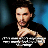 rubyredwisp: Get to Know Me Meme: [3/10] Celebrity Crushes: Kit HaringtonIt’s weird, this double personality – being a character. [On occasion, fans will yell out] “Bastard!” I can’t tell whether they’re talking about the show, or if they