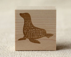 etsy:  Seal of Approval stamp by witandwhistle. 