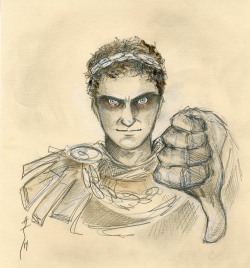 artofsararichard:  Commodus Daily sketch for Villains week. See