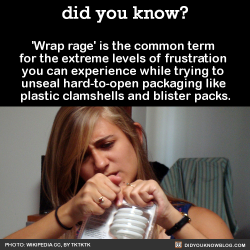 did-you-kno:  ‘Wrap rage’ is the common term  for the extreme