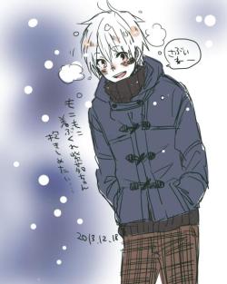 elanra:  あるこ ‏@tekutekuaruko  寒いので皆様お風邪など召されませんように・・！(