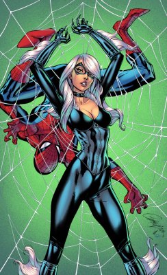 exotication:            Black Cat and Spiderman by J-Skipper