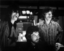 Keith Richards, producer Jimmy Miller and Mick Jagger Los Angeles,