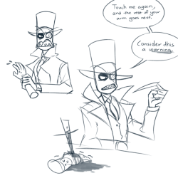circateas:Really old doodles of the angry Hat Man! I was… thinking