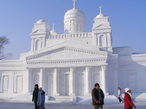 littlelimpstiff14u2:  Harbin International Ice and Snow Sculpture Festival  In 2001, Harbin Ice Festival was merged with Heilongjiang International Ski Festival and got its new formal name China Harbin International Ice and Snow Sculpture Festival. The