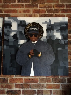 old-school-shit:  Eazy-E hanging in my house.   Part of my ‘Legends