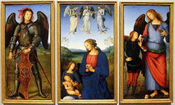 Pietro Perugino. Virgin and Child with Angels; The Archangel