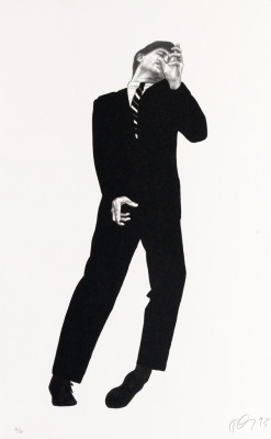 ROBERT LONGO  Men in the Cities: Study of Dave. Lithograph