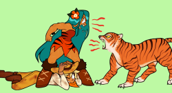 marl-pigface: Tiger Lily defending her boyfriend Adventurer!