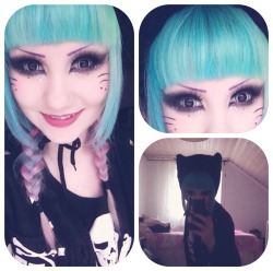 mashyumaro:  Today I’m a cat! In the cute cat hat miss BatBrat